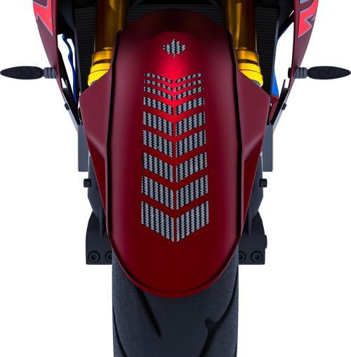 2 Adet Sport Motosiklet Çamurluk Siyah Karbon Fiber Dokulu Kask Sticker Çınar Extreme 