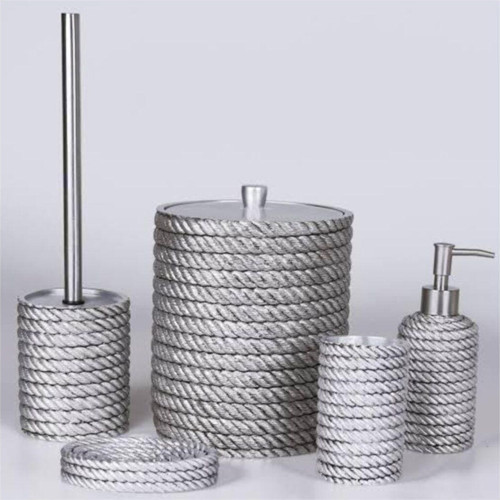 Rope Gümüş 5 Prç Banyo Seti