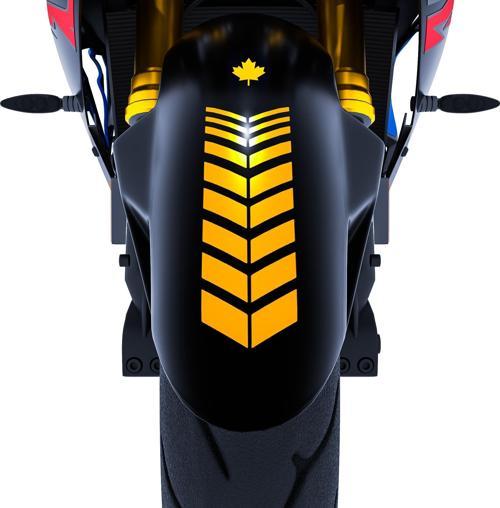 2 Adet Sport Motosiklet Çamurluk Taksi Sarısı Kask Sticker Çınar Extreme 