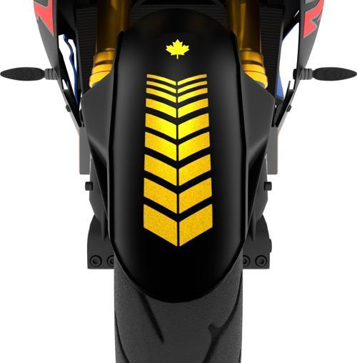2 Adet Sport Motosiklet Çamurluk Yaldızlı Gold Kask Sticker Çınar Extreme 