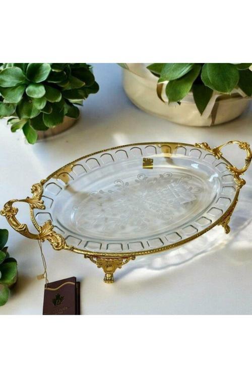 Royking Ayaklı Oval Sunum Tabağı 43X36X23X5Cm Crg160