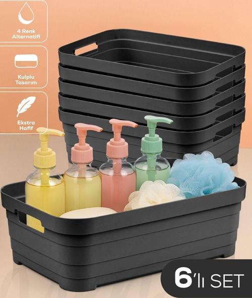 6'lı 8,2 Litre Saklama Kutusu Antrasit