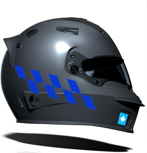 Azur Mavi Damalı Kask Motosiklet Sticker Takımı Çınar Extreme 