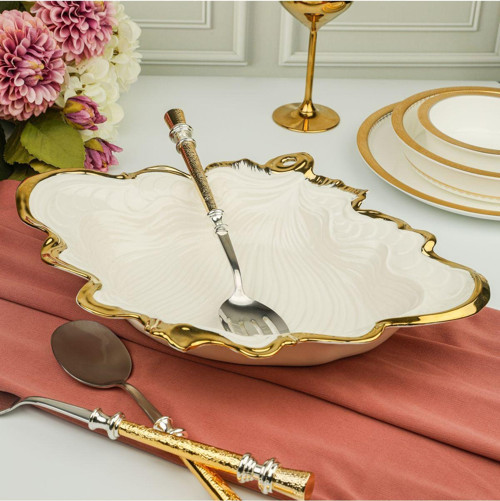 Albero Gold Oval Sunum Tabak 38X30Cm