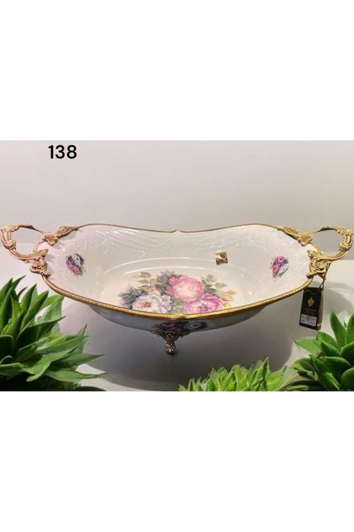 Antique Oval Sunum Tabak 45*23*18 Cm
