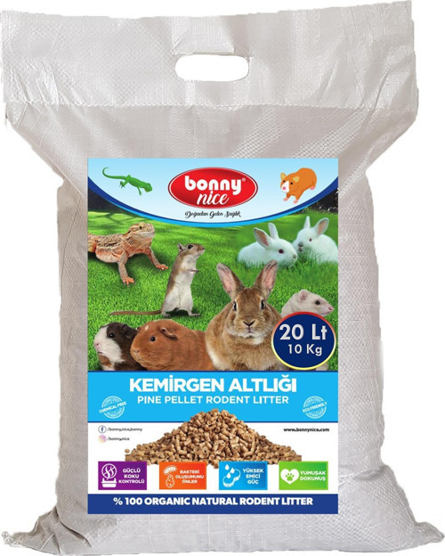 Doğal Çam Pelet Hamster Kafes Altlığı 10 Kg 20 Lt