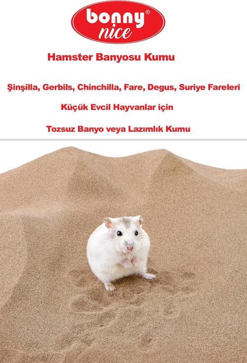 Hamster Banyosu Kumu | Şinşilla, Gerbils, Chinchilla, Fare, Degus için Banyo veya Lazımlık Kumu 6 Kg. 20 Lt.