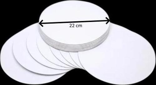 Turta Mendili / Pasta Altlığı Beyaz Yuvarlak 22 cm 10 adet