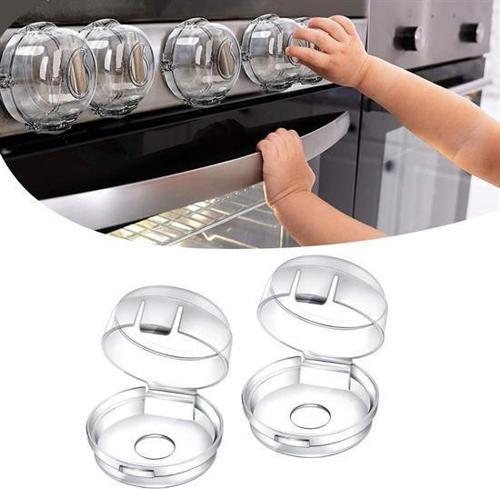 BUFFER® Isıya Dayanıklı Plastik Ocak Düğme Koruyucu Düğme Kilidi Emniyet Düzeneği