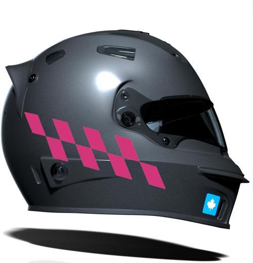 Gül Pembesi Damalı Kask Motosiklet Sticker Takımı Çınar Extreme 