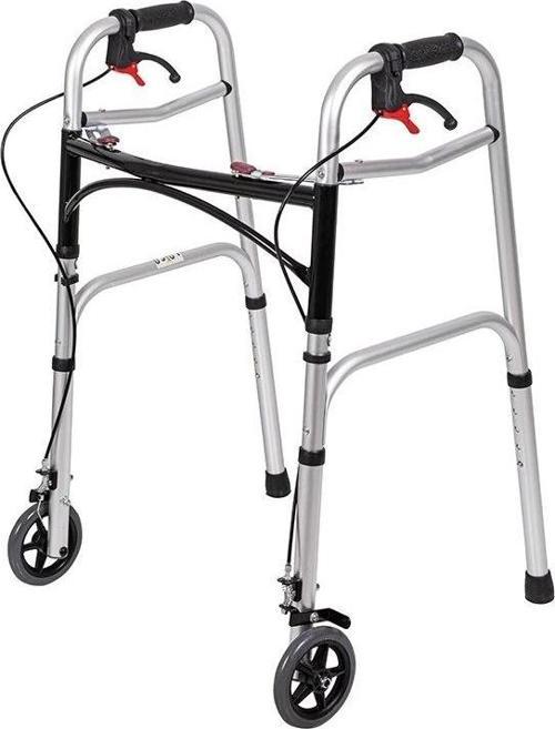 Alüminyum Frenli Walker | Hafif, Katlanabilir ve Ergonomik Tasarımıyla Yaşlılar İçin Güvenli Yü