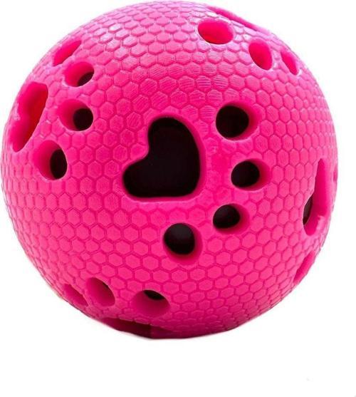 Mor Pati Desenli Sesli Premium Köpek Oyun Topu