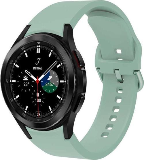 Galaxy Watch 5 Pro Ile Uyumlu 10 Kademeli Colorfull Esnek Spor Silikon Kordon Açık Yeşil