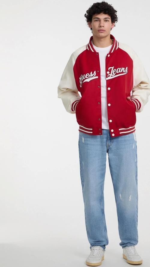 Jeans GJ RAGLAN BOMBER WITH PATCH Erkek Kırmızı Ceket M5GL32WHAA2-G585