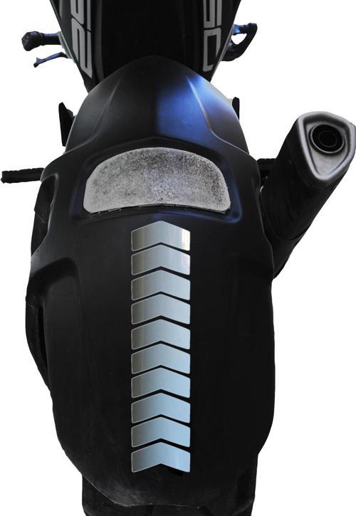 Ok Tasarımlı Taş Grisi Çamurluk Kask Sticker Çınar Extreme 