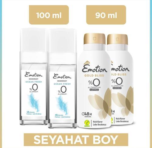 Gold Bliss Deodorant 2x90Ml & Ocean Fresh Pump Sprey Deodorant 2x100 Ml Seyahat Seti