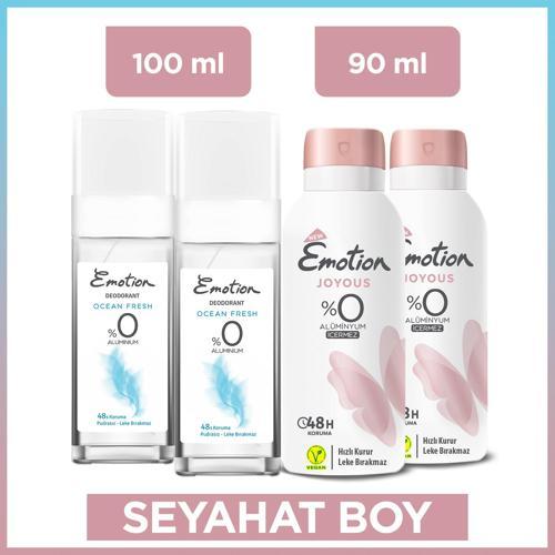 Joyous Deodorant 2x90 Ml & Ocean Fresh Pump Sprey Deodorant 2x100 Ml Seyahat Seti