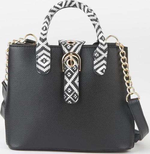 Kadın Kutu Suni Deri Zebra Desenli Askılı Çıtçıt Fermuar Kapama El Ve Omuz Çantası