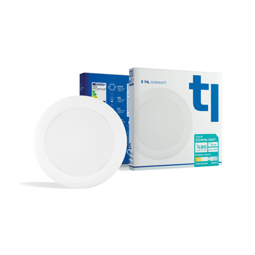 Redeem C18W Downlight, Titreşimsiz, Göz Konforu, Tekli, 1590 Lümen, Tuled Beyazı, 5000 Kelvin