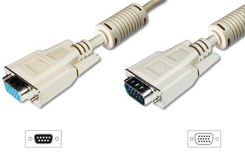 AK-310203-030-E VGA Monitör Uzatma Kablosu, DSUB 15 erkek