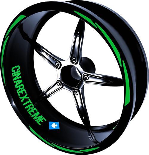 3 Parça Tasarımlı Orman Yeşili Jant Şeridi Sticker Çınar Extreme 