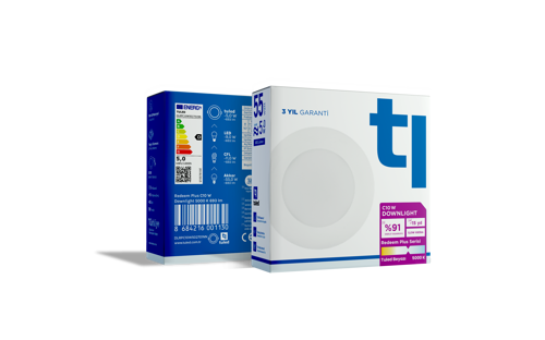 Redeem Plus C10W Downlight, Titreşimsiz, Göz Konforu, Tekli, Tuled Beyazı, 5000 Kelvin