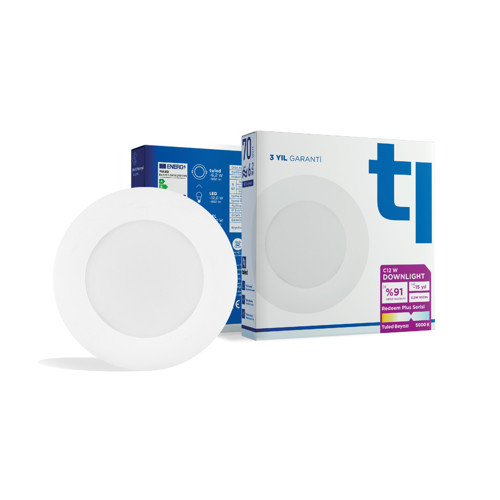 Redeem Plus C12W Downlight, Titreşimsiz, Göz Konforu, Tekli, 902 Lümen, Tuled Beyazı, 5000 Kelvin