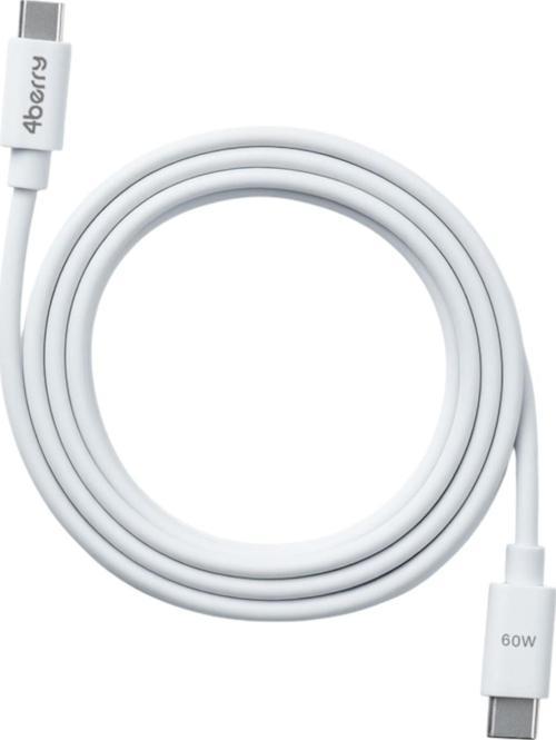 ECO-CCT Beyaz USB-C-C Kablo – 1.2 m, 60 W Hızlı Şarj