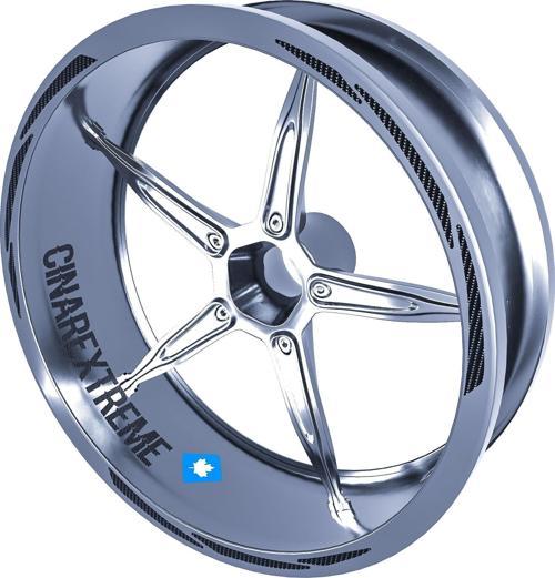 3 Parça Tasarımlı Siyah Karbon Fiber Dokulu Jant Şeridi Sticker Çınar Extreme 