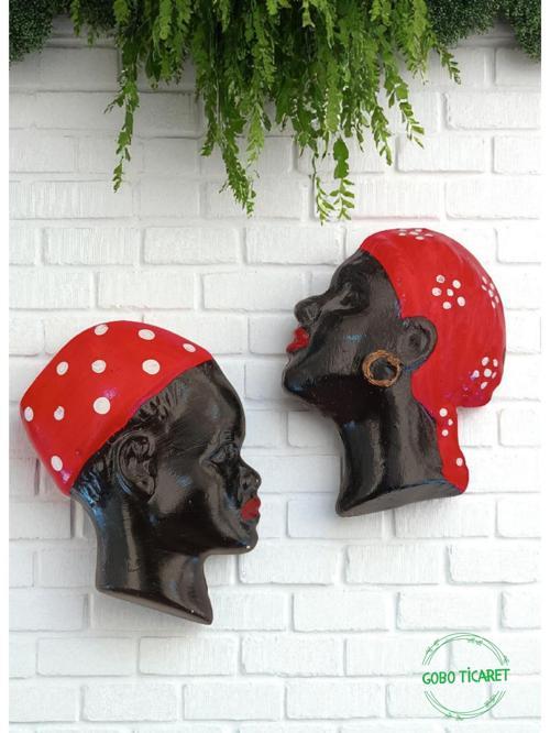 Dekoratif Aşuk ile Maşuk Duvar ve Balkon Süsü Nostaljik Arap Bacı 10x9 cm