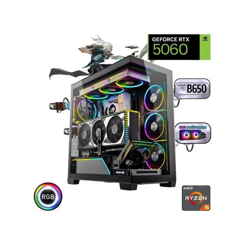 Ryzen 5 7500F 32GB Ddr5 1tb SSD Rtx 5060 B650 Anakart 240MM Sıvı Soğutma Oyuncu Bilgisayarı