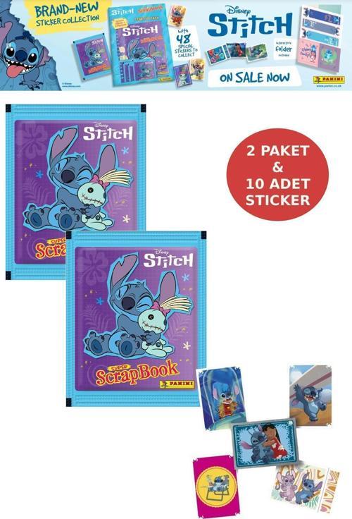 2 Paket Panini Stitch Süper ScrapBook Çıkartma 10 Adet Sticker