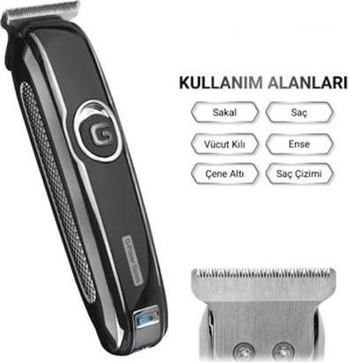 h Şarjlı Traş Makinesi Saç Sakal Kesme Ense Vücut Kılı Çizim Epilasyon Öncesi Tüy Kısaltma Ar