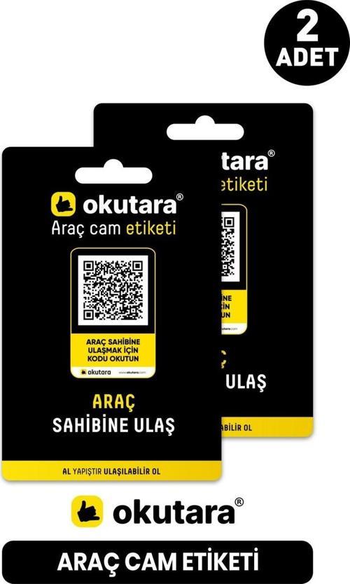 Araç Otomobil Araba Cam Etiketi Numaratör (Qr Kimlik) 2'li