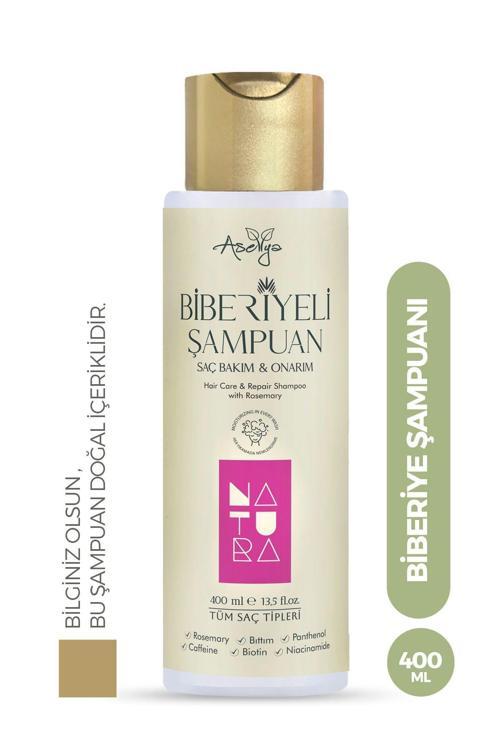 Biberiye Özlü Şampuan - Saç Dökülmesine Karşı Etkili, Bıttım, Biotin ve Kafein İçerikli 400 ml