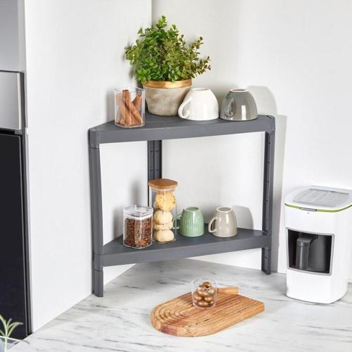 Siyah Üçgen 2 Katlı Lüks Düzenleyici Köşe Organizeri