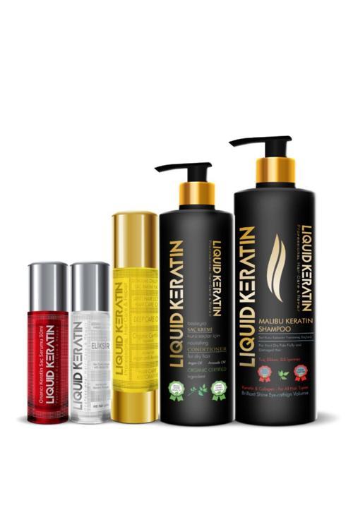 Keratin Saç Güçlendirici Dökülme Önleyici 5'li Ultra Set (SAÇ SERUM VE YAĞI)