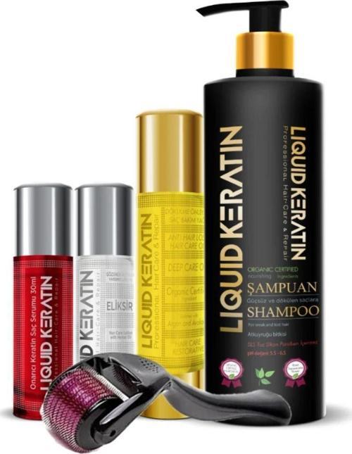 Titanyumlu Saç Gürleştiren Saç Çıkaran Saç Güçlendirici Keratin Bakım Seti