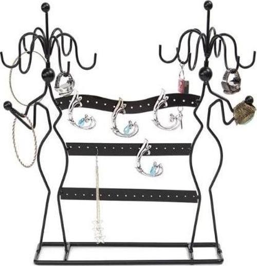İthal Metal Siyah  Renk 35x34 Cm Küpe KolyeStandı
