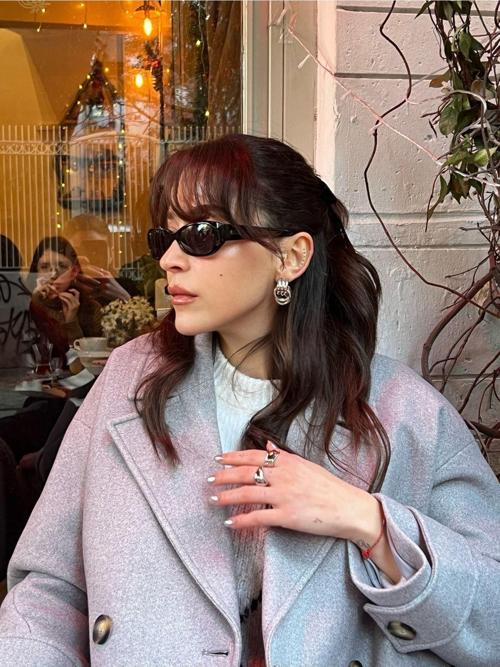 Kadın Siyah Kemik Polarize Retro Güneş Gözlüğü Cs014 C2