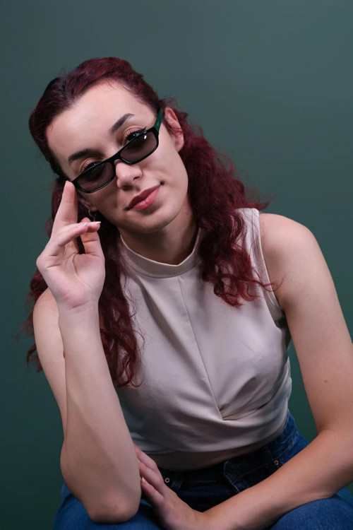 Kadın Siyah Kemik Polarize Retro Güneş Gözlüğü Cs002 C2