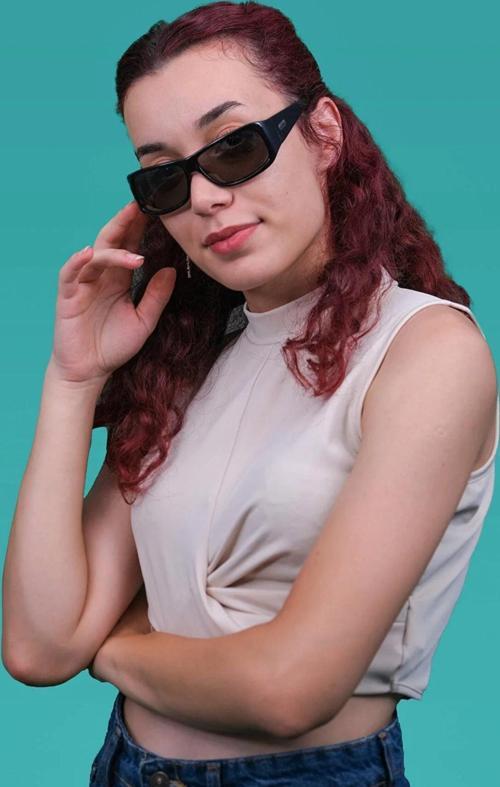 Kadın Siyah Kemik Polarize Güneş Gözlüğü Cs045 C2