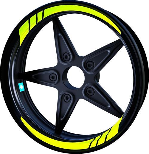Floresan Sarı Moto GP İç Jant Şeridi Sticker Çınar Extreme 