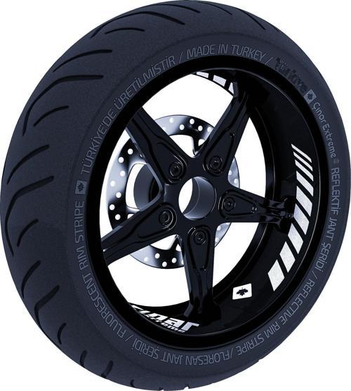 Gp Racing Reflektif Gri İç Jant Şeridi Sticker Çınar Extreme 