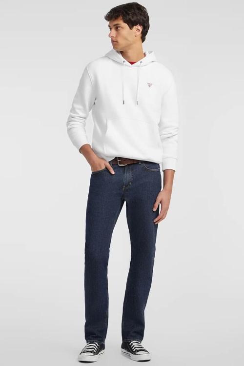 Jeans GJ HOOD SLIM MINI TR Erkek Beyaz Sweatshirt M4YQ22K9V31-G011