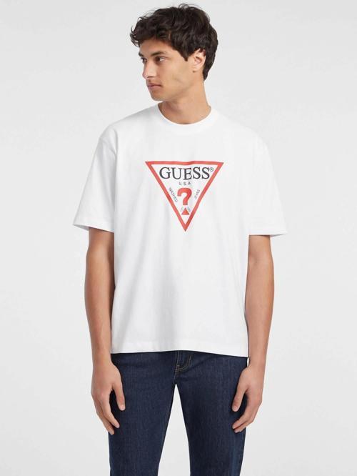 Jeans GJ SS CN OS ICONIC T Erkek Beyaz T-shirt M4YI45K8FQ4-G011