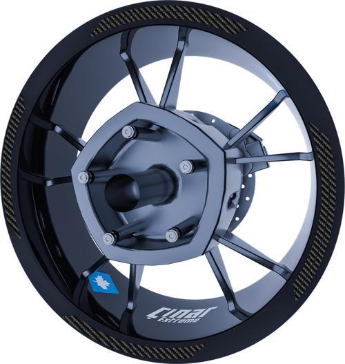 Karbon Fiber Dokulu Double Stripe Jant Şeridi Sticker Çınar Extreme 