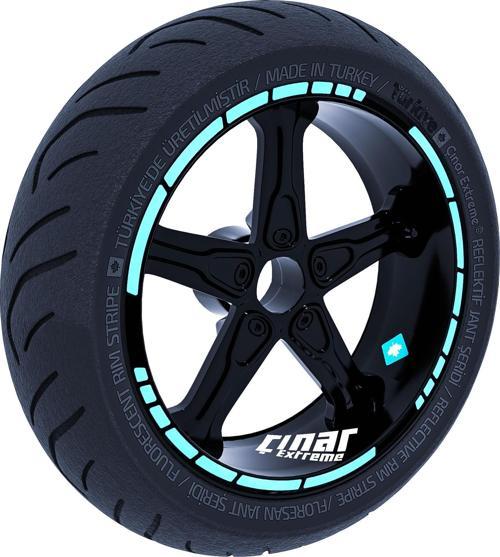 Moto GP Stili Nane Yeşili Jant Şeridi Sticker Çınar Extreme 