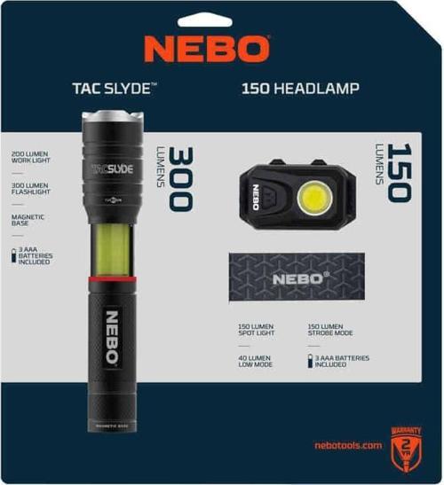 True Nebo Tacslyde 300 Lümen Fener + 150 Lümen Kafa Lambası