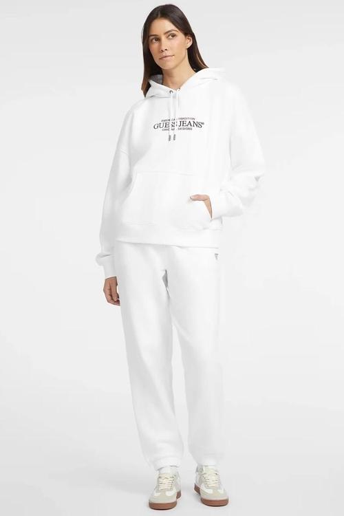 Jeans GJ HOOD OS AMERICAN Kadın Beyaz Sweatshirt W4YQ15KC811-G011